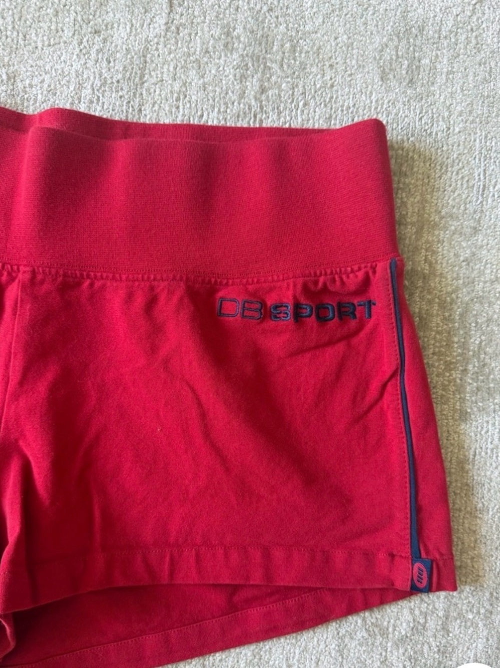 DB Sport Women's Red Bike Shorts with Contrast Trim
